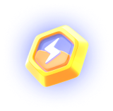 Icon with lightning bolt
